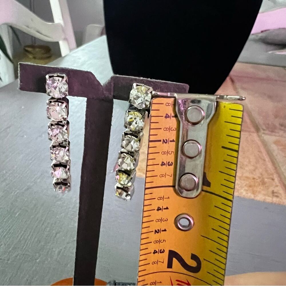 Bling Rhinestones Dangle Earrings - Picture 5 of 6